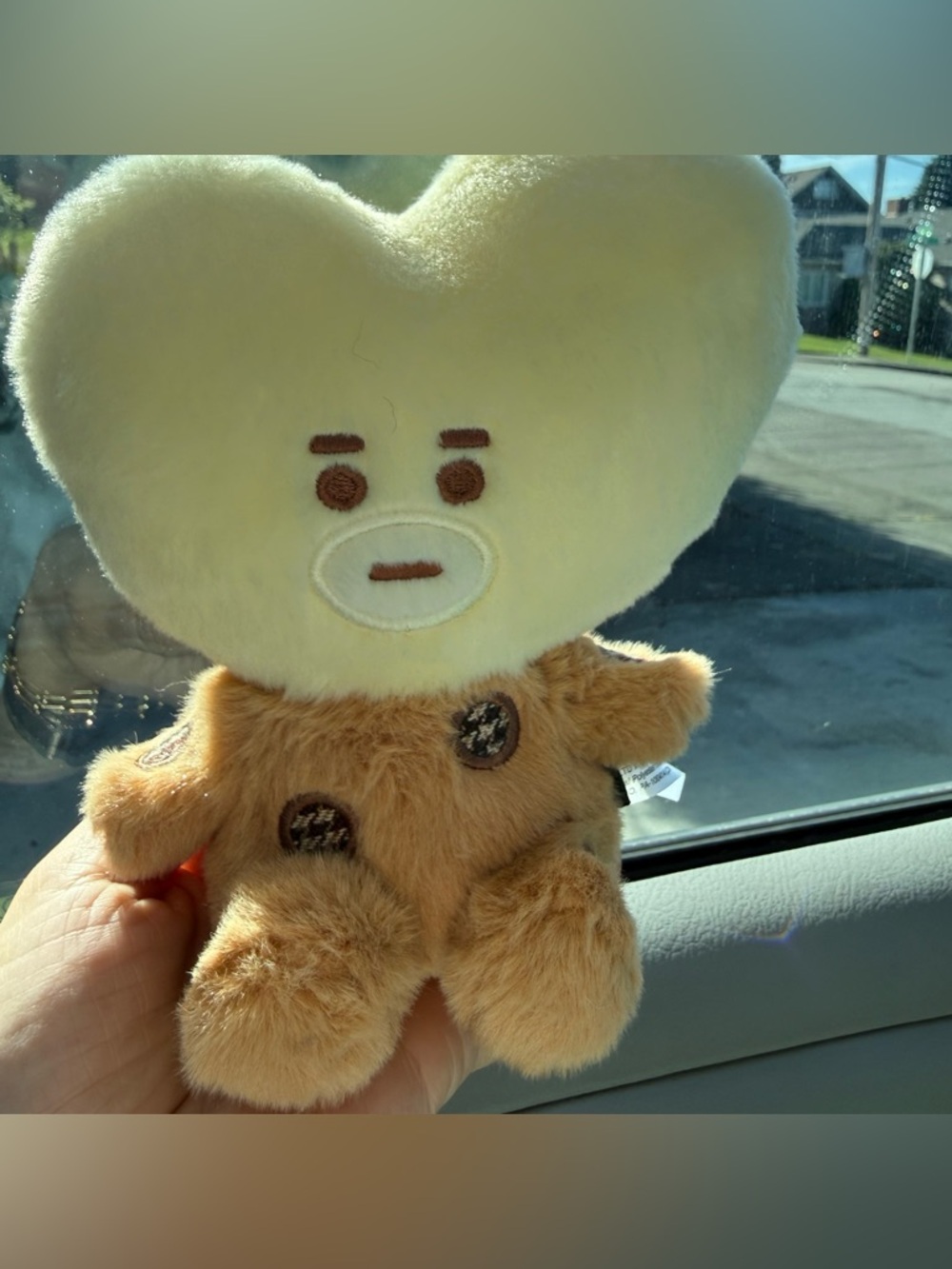 Line Friends Official BT21 Tata Glen Check Plush Doll BTS Taetae V 18cm